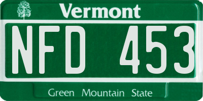 VT license plate NFD453