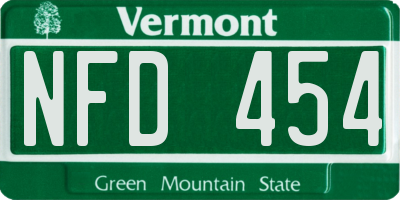 VT license plate NFD454