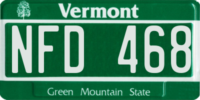 VT license plate NFD468