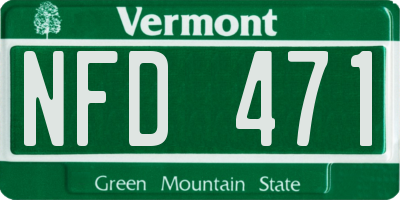 VT license plate NFD471