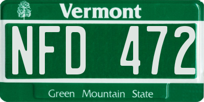 VT license plate NFD472