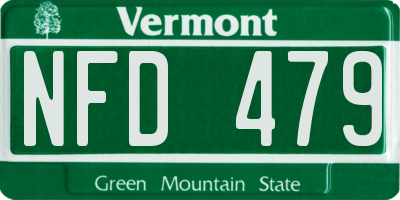 VT license plate NFD479