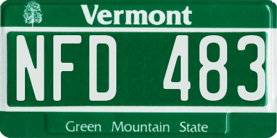 VT license plate NFD483