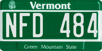 VT license plate NFD484