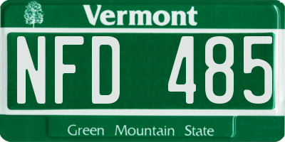 VT license plate NFD485