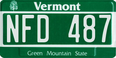 VT license plate NFD487