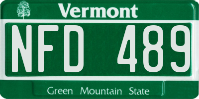 VT license plate NFD489