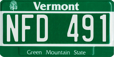 VT license plate NFD491