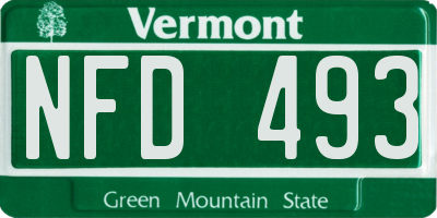 VT license plate NFD493