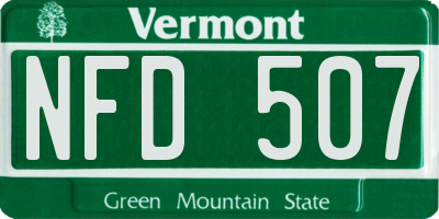 VT license plate NFD507