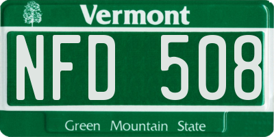 VT license plate NFD508