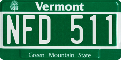 VT license plate NFD511