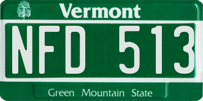 VT license plate NFD513
