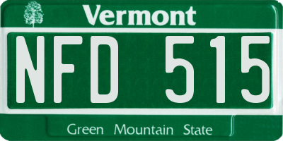 VT license plate NFD515