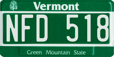 VT license plate NFD518
