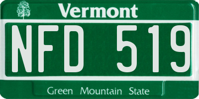 VT license plate NFD519