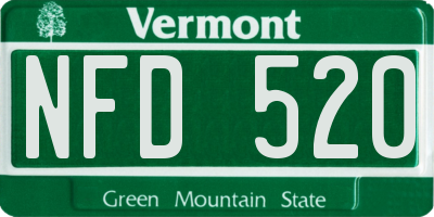 VT license plate NFD520