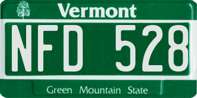 VT license plate NFD528