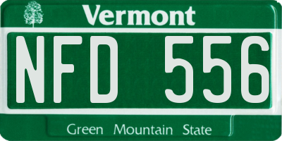 VT license plate NFD556