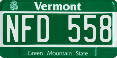 VT license plate NFD558