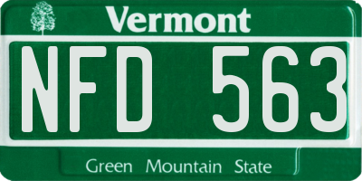 VT license plate NFD563