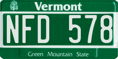 VT license plate NFD578