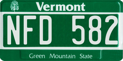 VT license plate NFD582