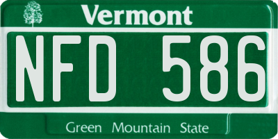 VT license plate NFD586