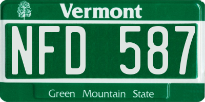 VT license plate NFD587