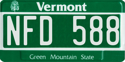VT license plate NFD588