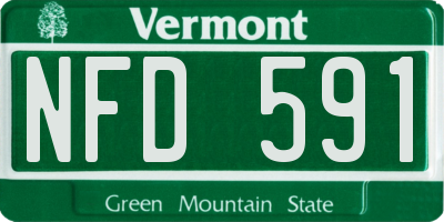VT license plate NFD591