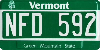 VT license plate NFD592