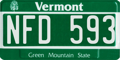 VT license plate NFD593