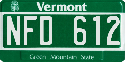 VT license plate NFD612