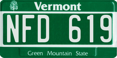 VT license plate NFD619