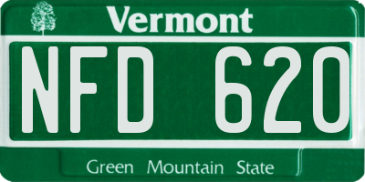 VT license plate NFD620