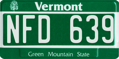 VT license plate NFD639