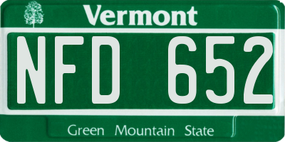 VT license plate NFD652