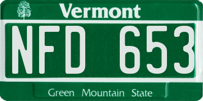 VT license plate NFD653
