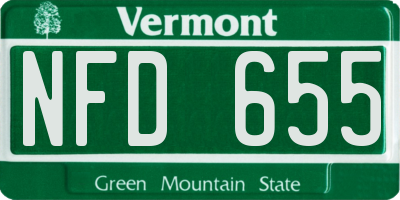 VT license plate NFD655
