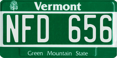 VT license plate NFD656