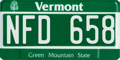 VT license plate NFD658