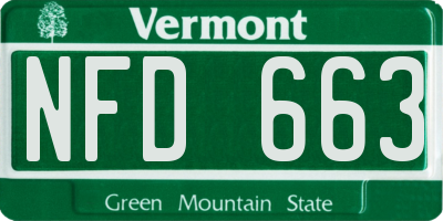 VT license plate NFD663