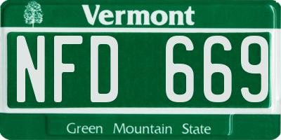 VT license plate NFD669