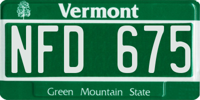 VT license plate NFD675