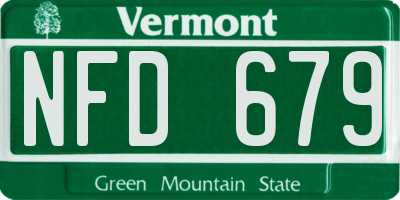 VT license plate NFD679