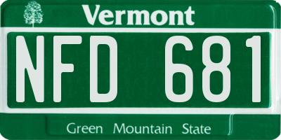 VT license plate NFD681
