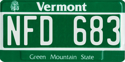 VT license plate NFD683