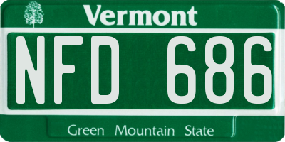 VT license plate NFD686