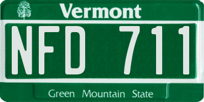 VT license plate NFD711